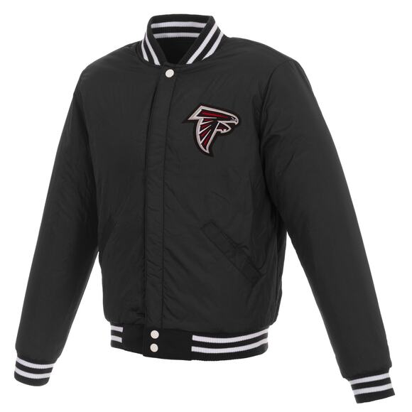 Atlanta Falcons Reversible Fleece Jacket with Faux Leather Sleeve - Picture 5 of 6